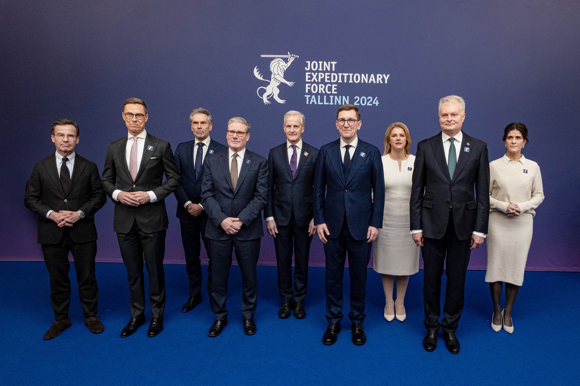 Leaders of the JEF nations. Foreign Minister Þórdís Kolbrún Reykfjörð Gylfadóttir attended the meeting on behalf of the of the Prime Minister - mynd