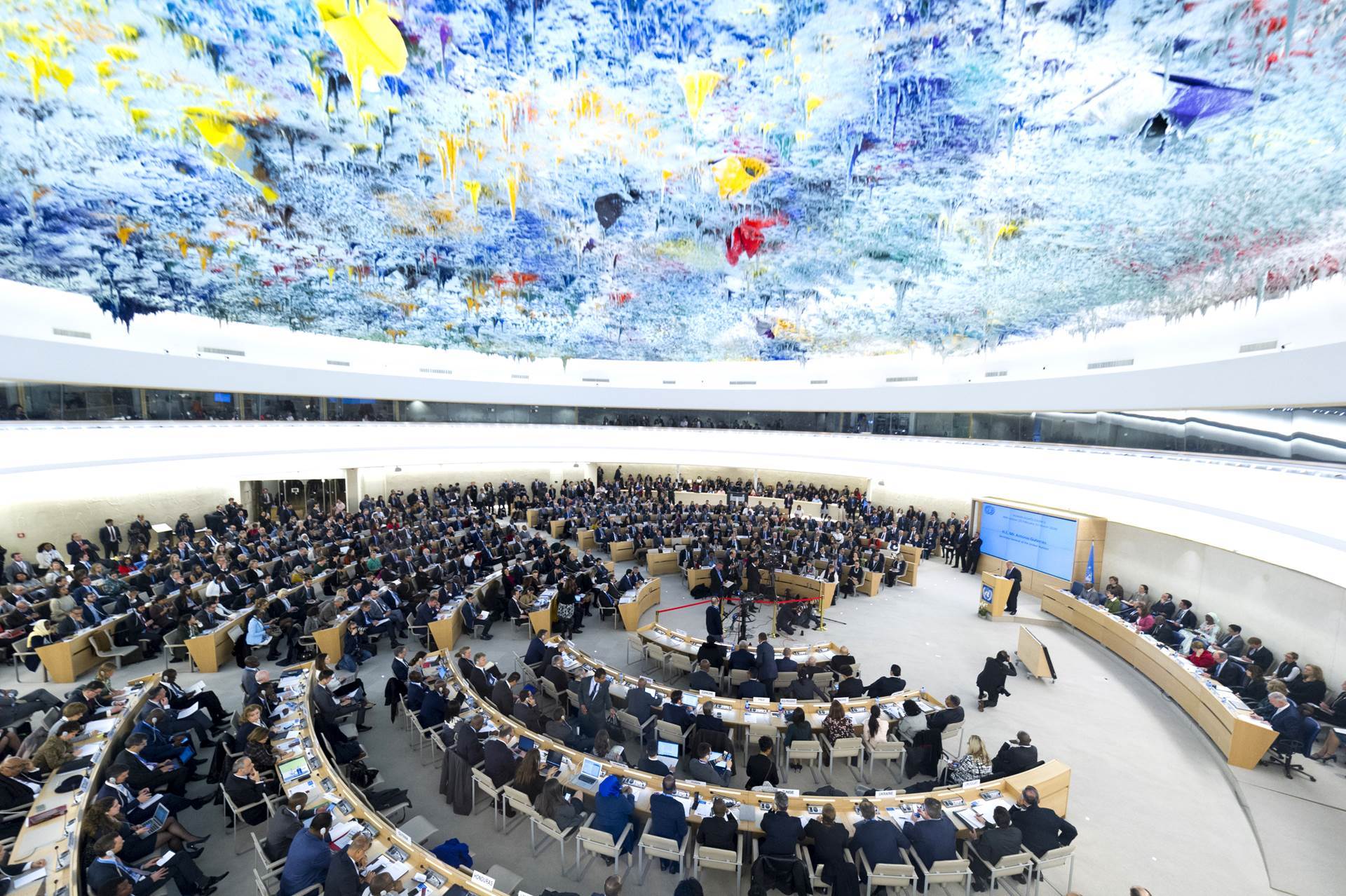 The United Nations Human Rights Council. - mynd